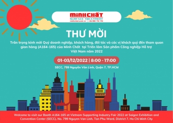 THƯ MỜI THAM DỰ TRIỂN LÃM SẢN PHẨM CÔNG NGHIỆP HỖ TRỢ VIỆT NAM 2022